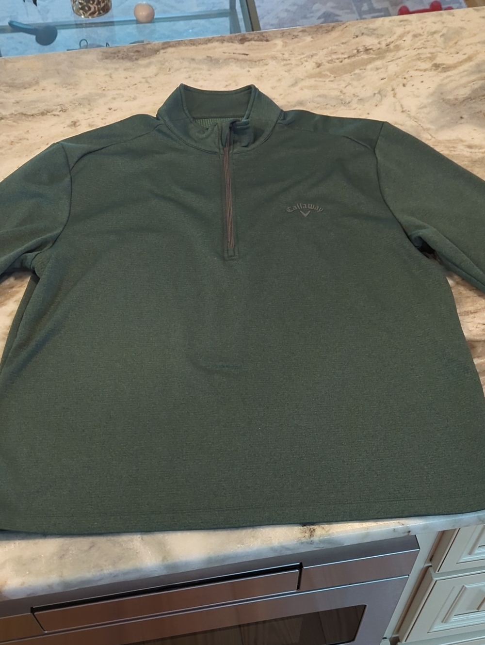 Callaway Men's Dark Green 1/4-Zip Performance Pullover